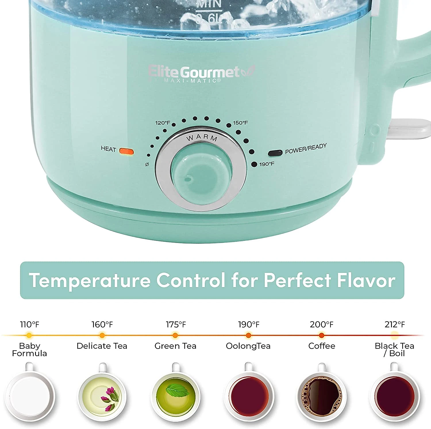 Elite Gourmet EKT1220M Chaleira Elétrica 12L com Desligamento Automático e Controle de Temperatura 110V Azul