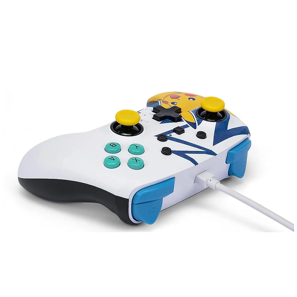Controle Nintendo Switch PowerA Com Fio Pikachu High Voltage, 16 Botões, Cabo 3m, Modelo NSGP0041-01
