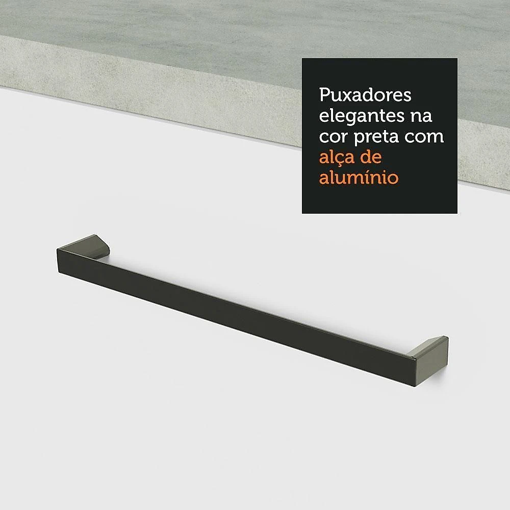 Armário De Cozinha Completa De Canto 499cm Branco Agata Madesa 01 Branco