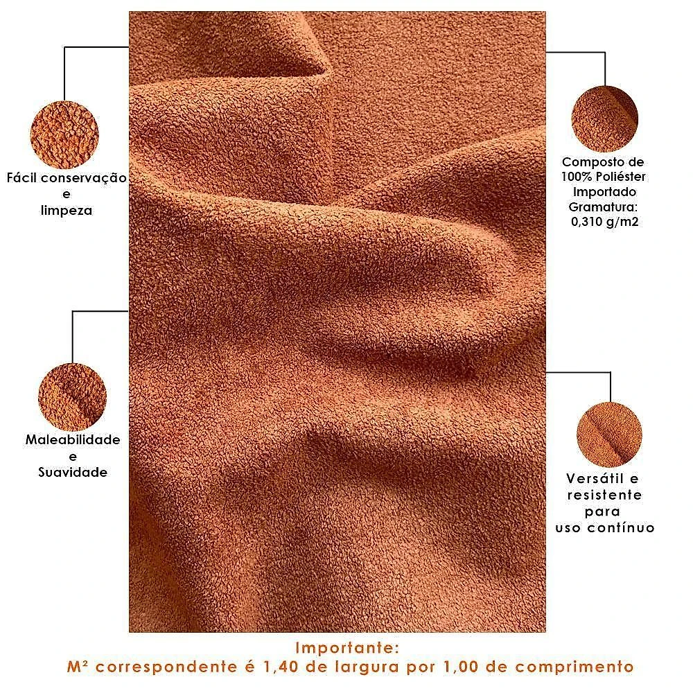 Tecido Rústico Bouclê Terracota Para Poltrona Puff Cabeceira Estofados Decoração T02 Metro