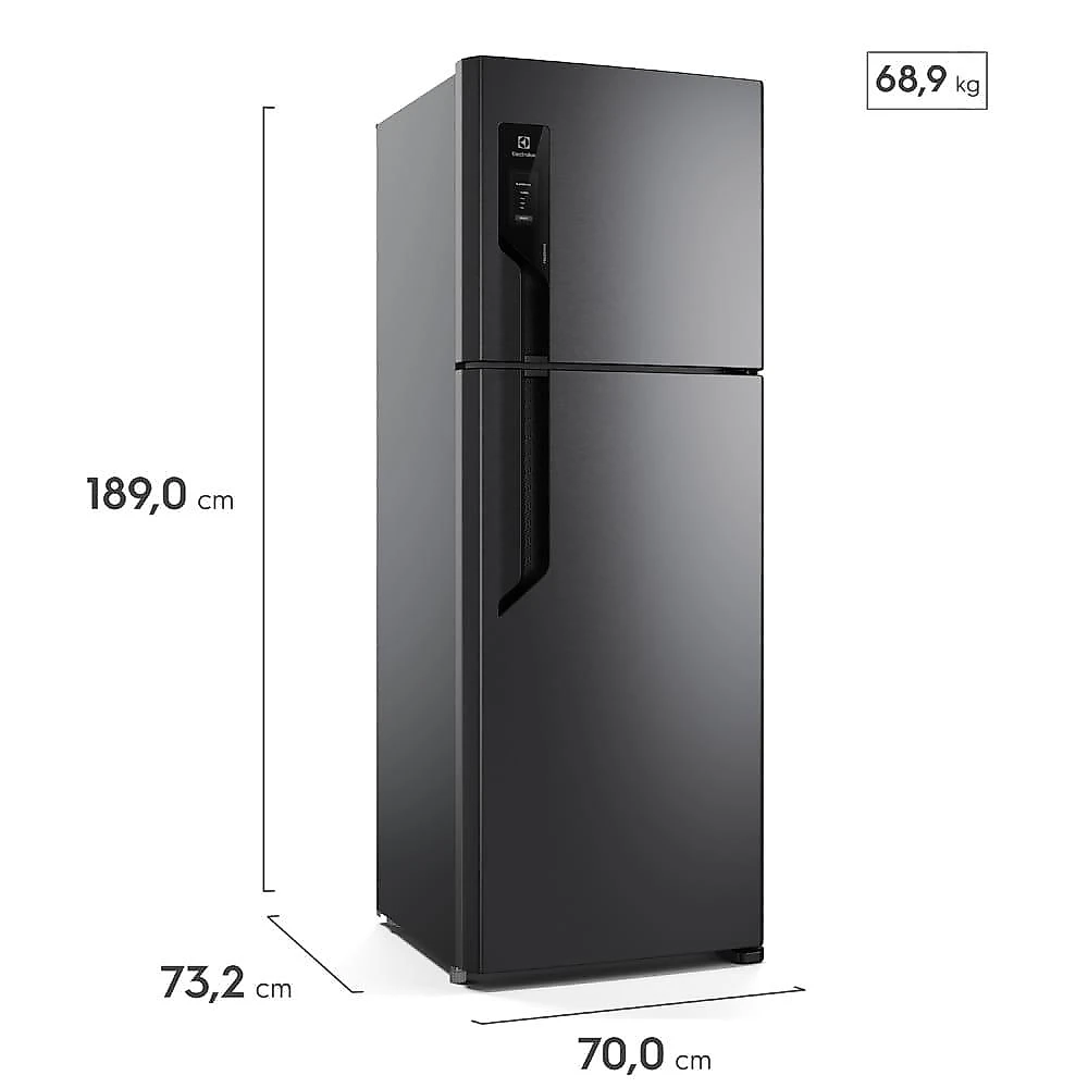 Geladeira electrolux frost free tf71b duplex efficient com autosense black inox look - 480 litros 110