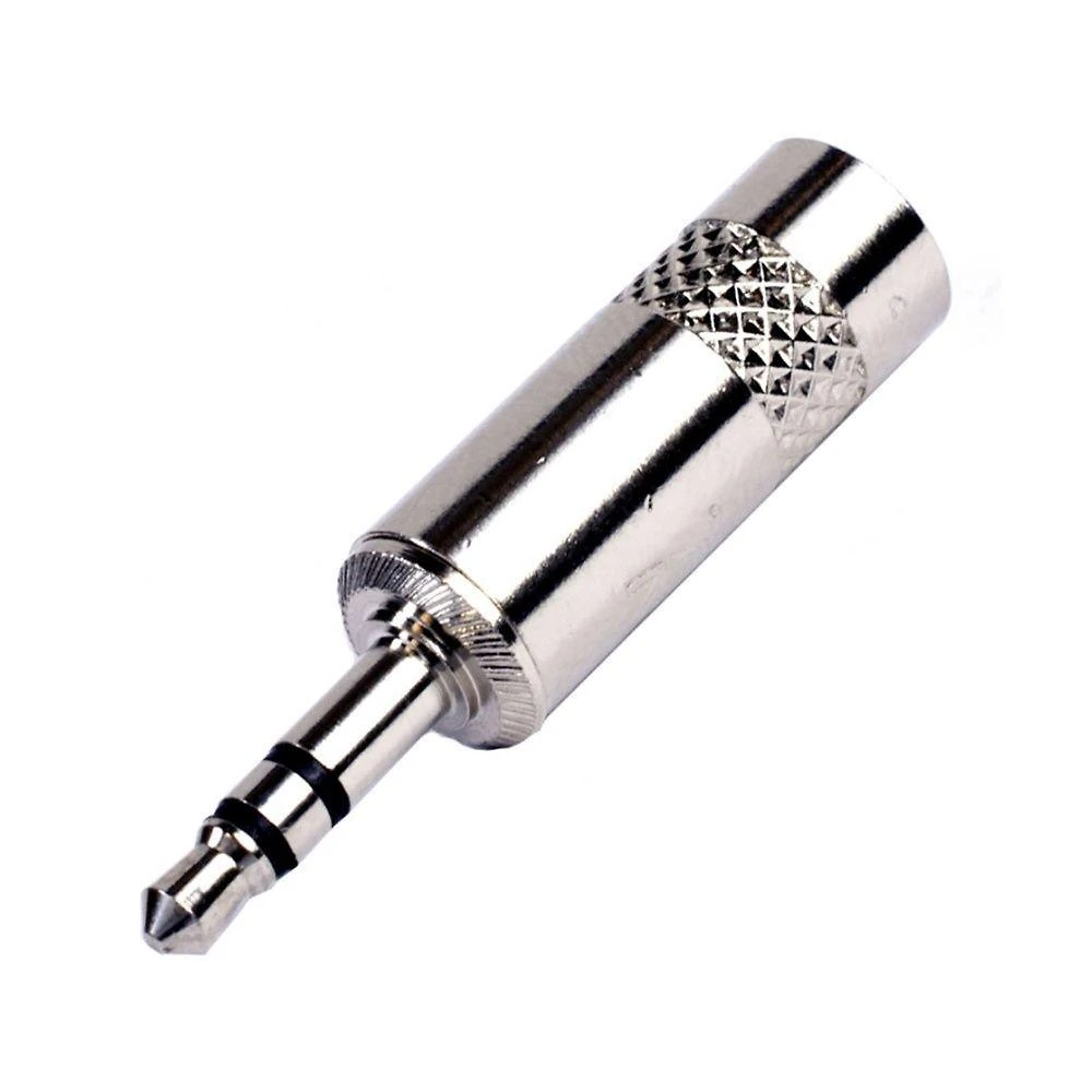 Plug P2 Estéreo Latão Niquelado Conector de Áudio Profissional Santo Angelo