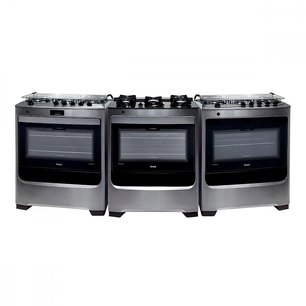 Fogão de Piso 5 Bocas Consul CFS5NAR com Acendimento Automático Inox - Bivolt
