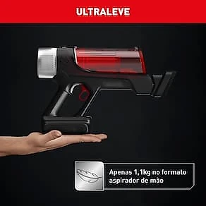 Aspirador de Pó Vertical Sem Fio Arno X-Force Flex 9.60 RH20 2 em 1 250W LED Autonomia 45 Minutos Bivolt Vermelho
