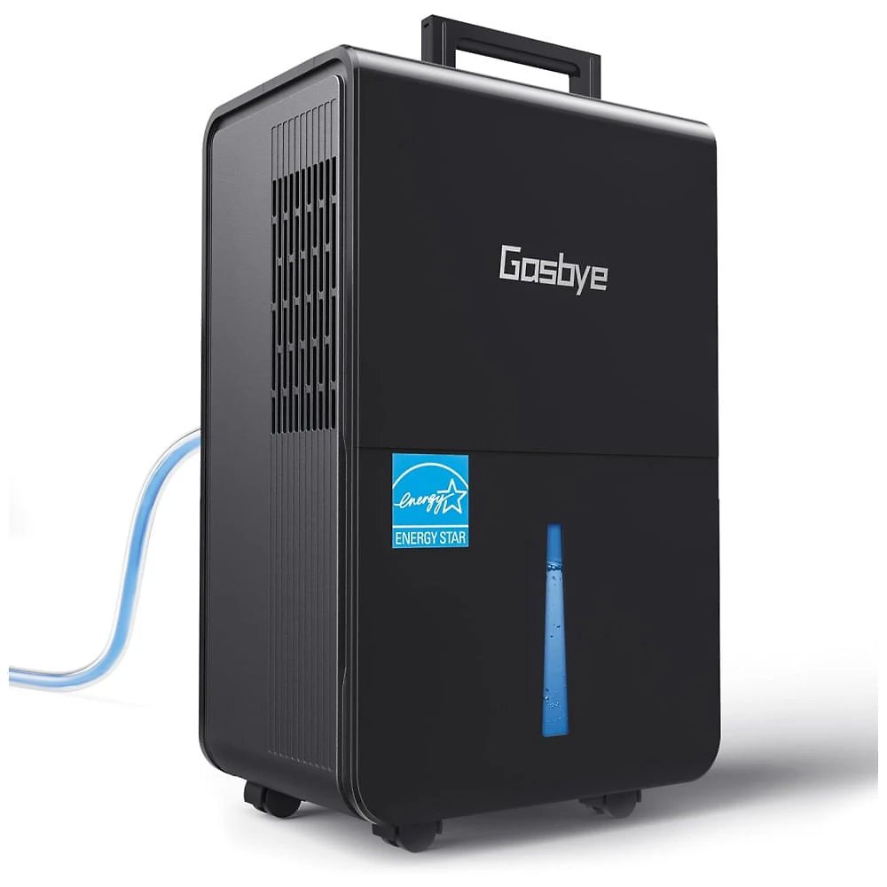 Desumidificador Gasbye DryPrime-50-B: Eficiente, Potente e Silencioso para Ambientes Grandes - Certificado Energy Star 2024, Autorestart - Preto