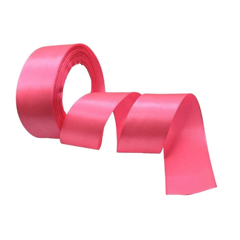 Fita de Cetim Nº 9 38mm Cetim 3 e 8cm Rosa Chiclete Rolo 45m para Artesanato OEM