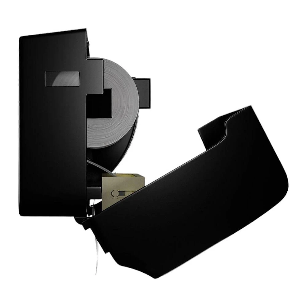 Dispenser para Toalha em Bobina Brave com Alavanca Frontal e Visor Lateral Preto Nobre