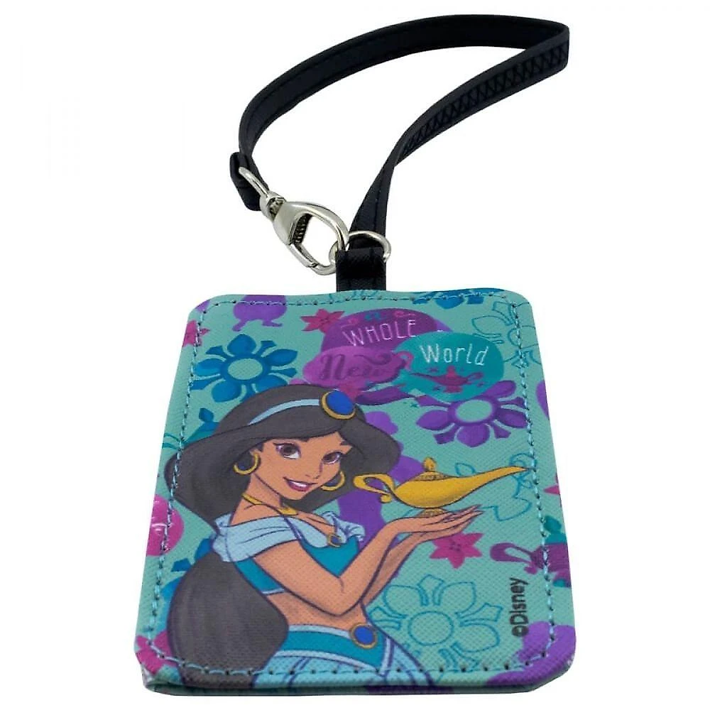 Etiqueta Bagagem Preta Aladdin Jasmine 10.5x7.5cm Disney
