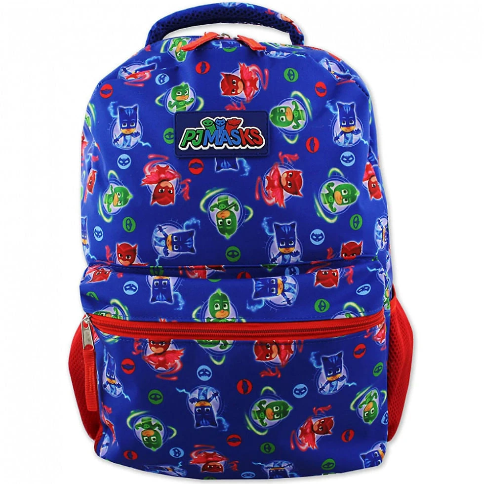 Mochila Escolar Infantil 40cm Disney PJ Masks para Meninos, Azul
