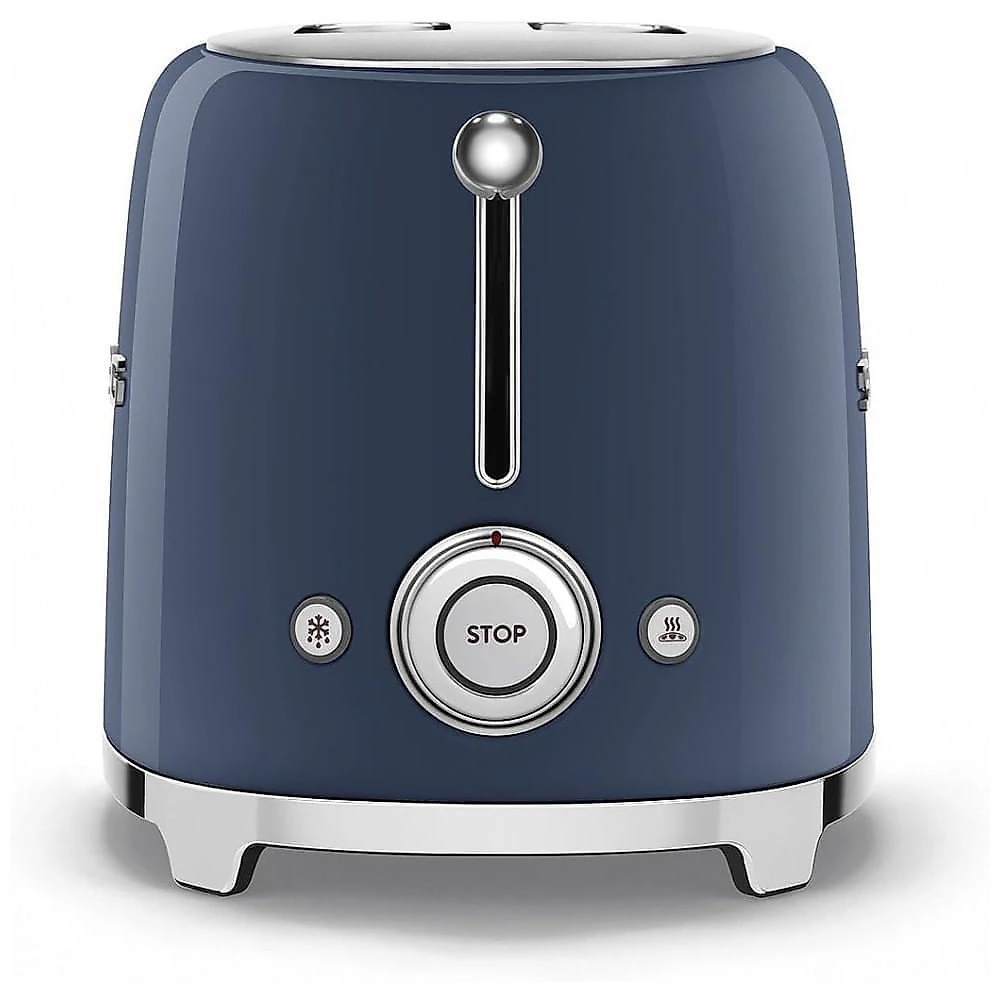 Conjunto Café da Manhã Smeg – Cafeteira Gotejamento 10 xícaras Programável + Torradeira 2 Fatias Inox Azul Marinho, Bundles TSF01 – 120V