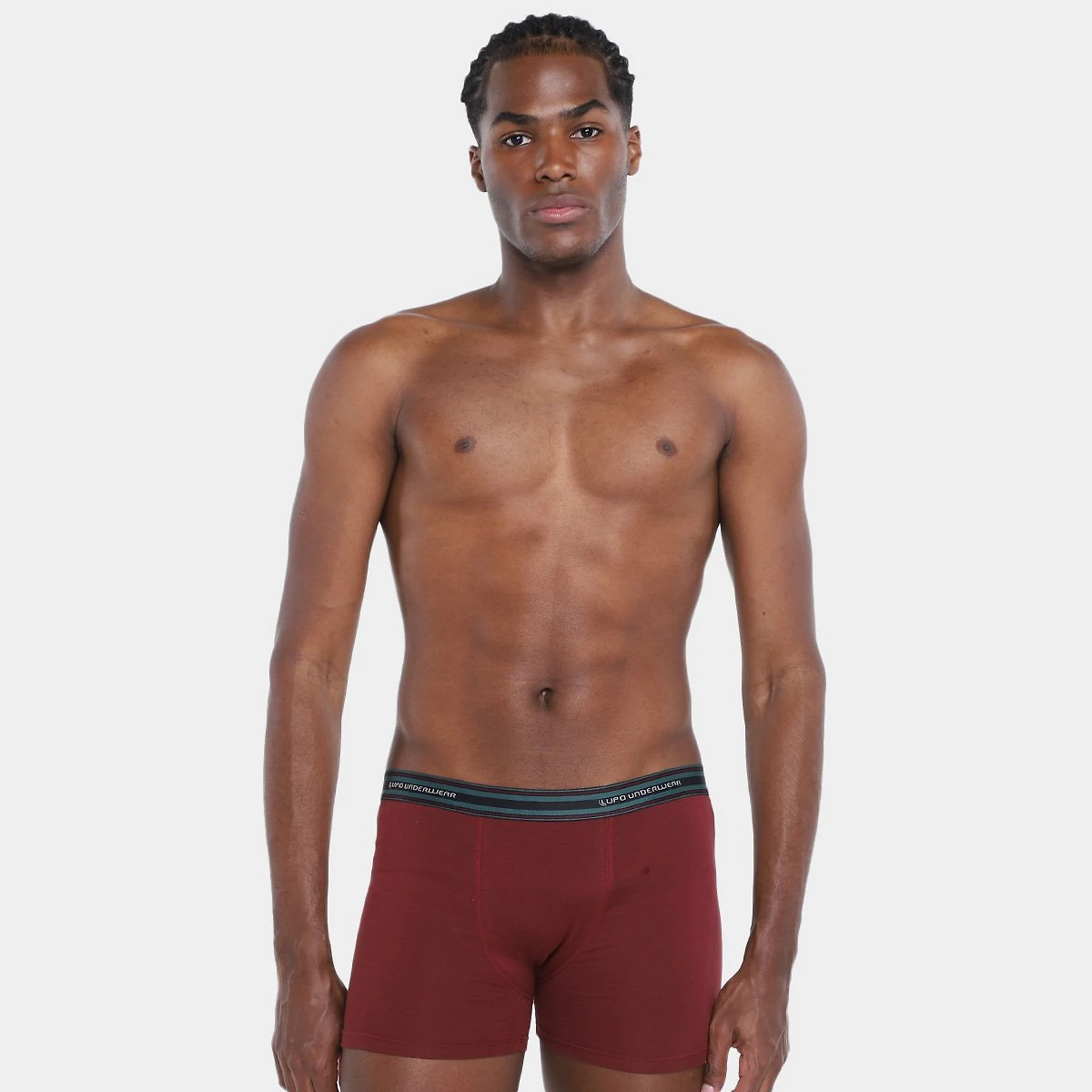 Miniatura Kit Cueca Boxer Lupo Algodão Masculina - 10 Peças Azul+Cinza - G