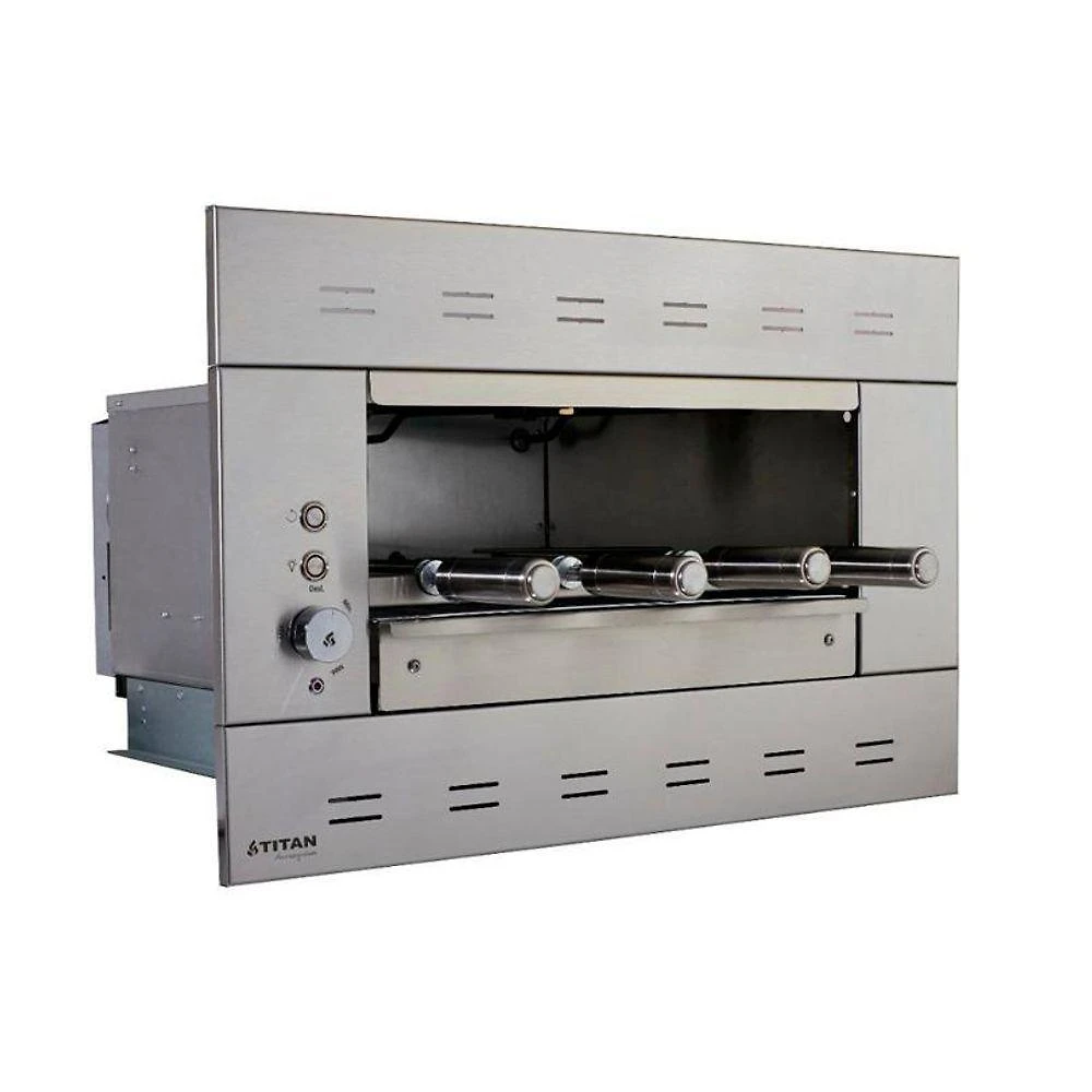 Churrasqueira Elétrica de Embutir SUPREMA 04 e com 4 Espetos Cinza Titan 70,3CM 2500W 110V