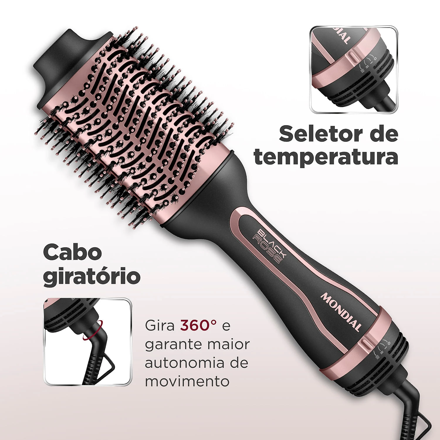 Escova Secadora Mondial Golden Rose Bivolt - ES-05-BI ESCOVA SECADORA ES-05-BI BIVOLT