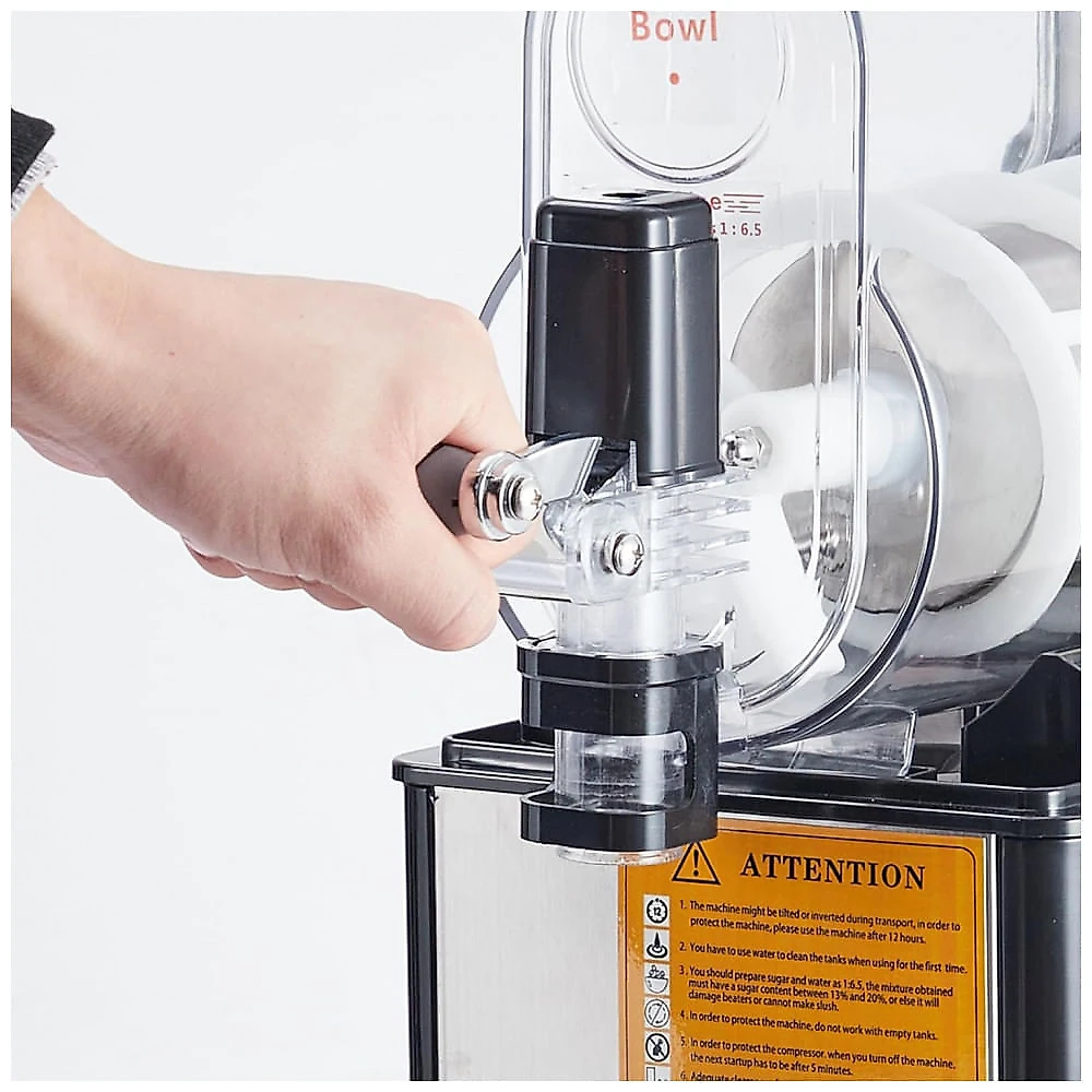 Máquina de Slush Raspadinha Patikuin 3L Comercial Aço Inox Auto Limpeza 300W