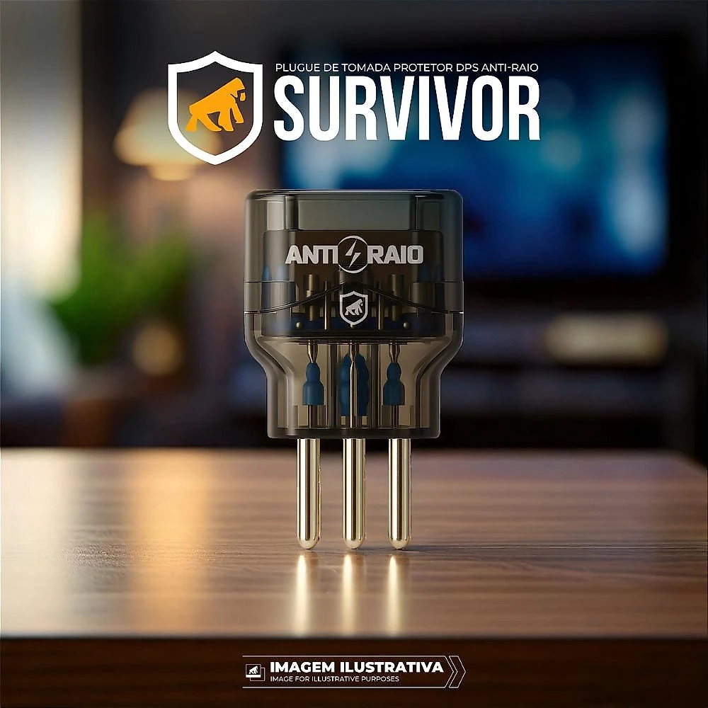 Plugue de Tomada Protetor DPS Anti-Raio - Survivor - Gshield