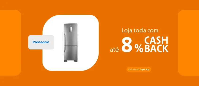 Loja panasonic com até 8% de cashback