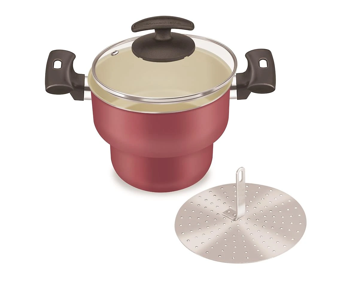 Cuscuzeiro com Tampa de Vidro Fortaleza Artistic Ø 18CM