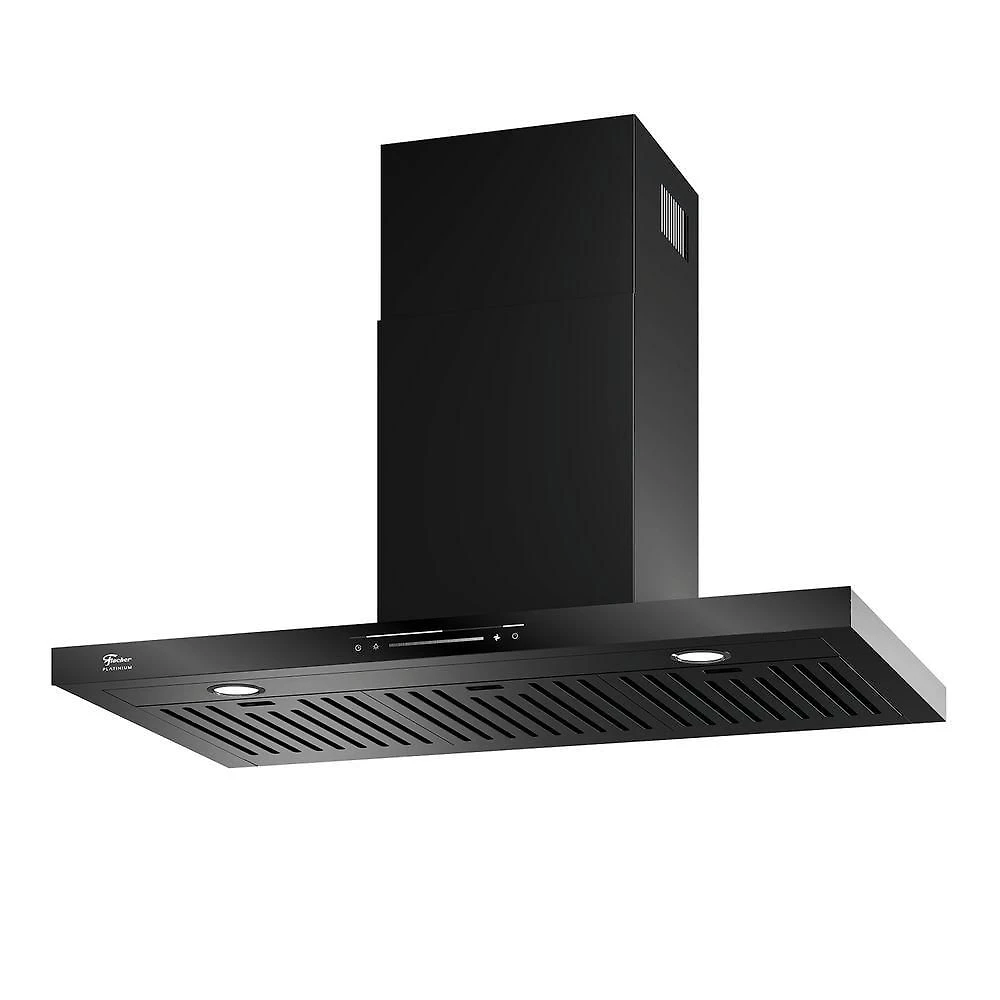 Coifa de Parede Fischer Platinium 90CM Controle por Gesto Preto LED 220V