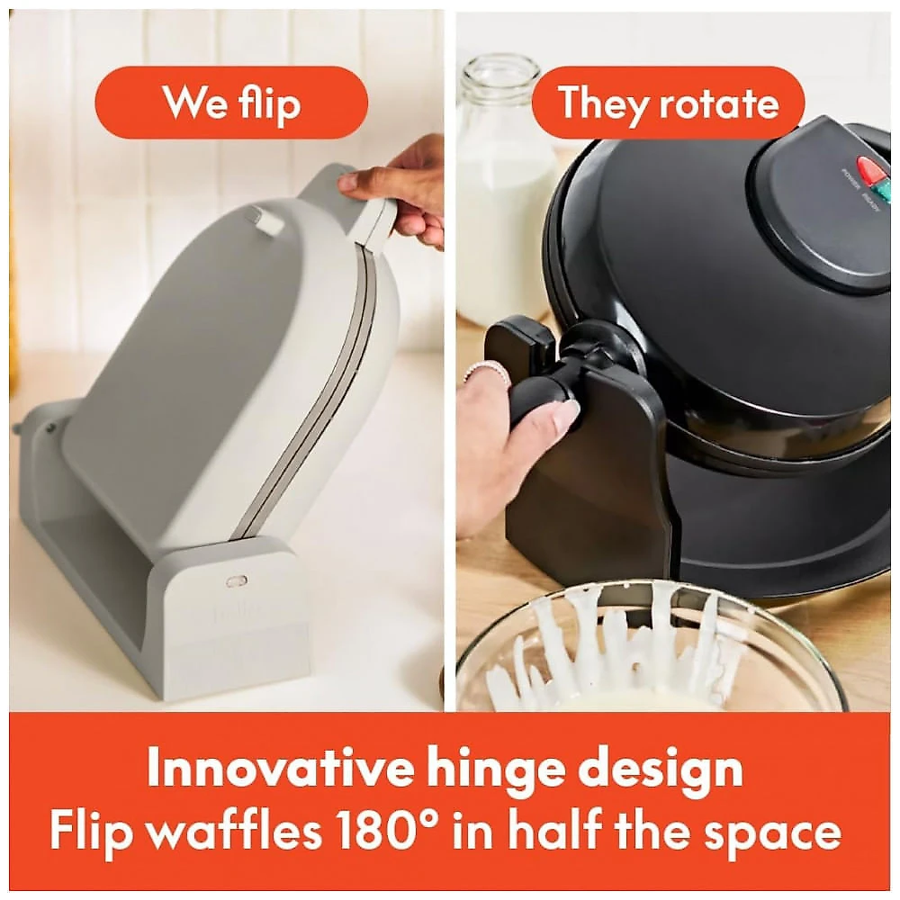Bella FlipnStore Máquina de Waffles com Revestimento Cerâmico EverGood Antiaderente, Utensílios de Cozinha Compactos, Luz Indicadora de Energia