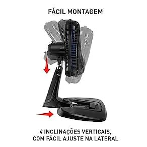 Ventilador de Mesa Arno Xtreme Force VB40 40cm 3 Velocidades 6 Pás Preto 110V