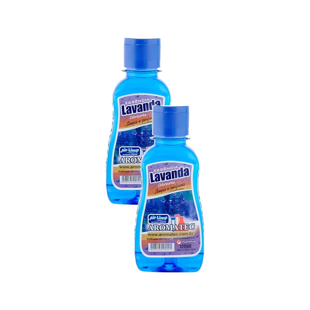 Kit 2 Essência Lavanda Odorizante Aromatec Limpa e Perfuma 120ml