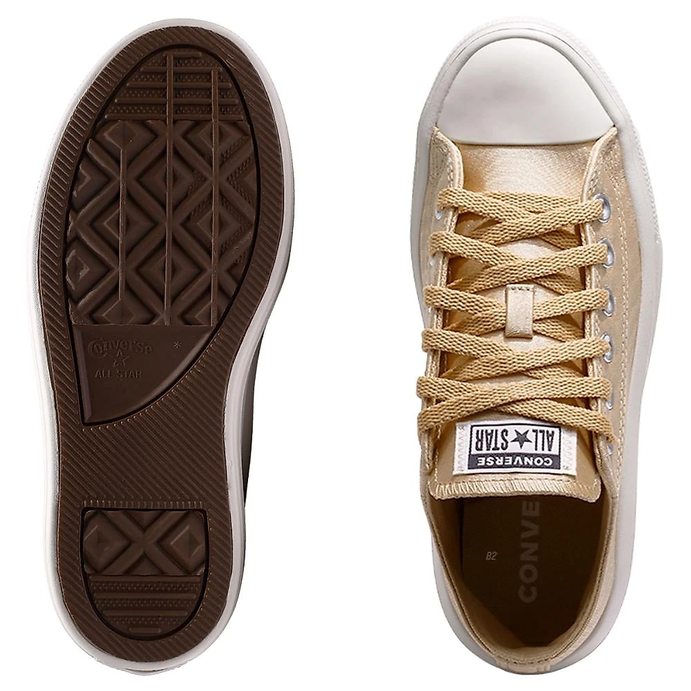 Tênis Converse All Star Chuck Taylor Move Cetim Cano Baixo Feminino Bege - 33