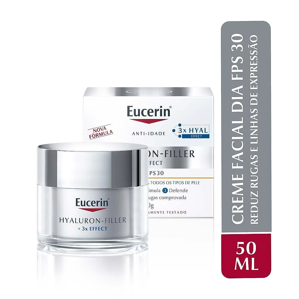 Creme facial dia antirugas eucerin hyaluron-filler + 3x effect fps30 50ml