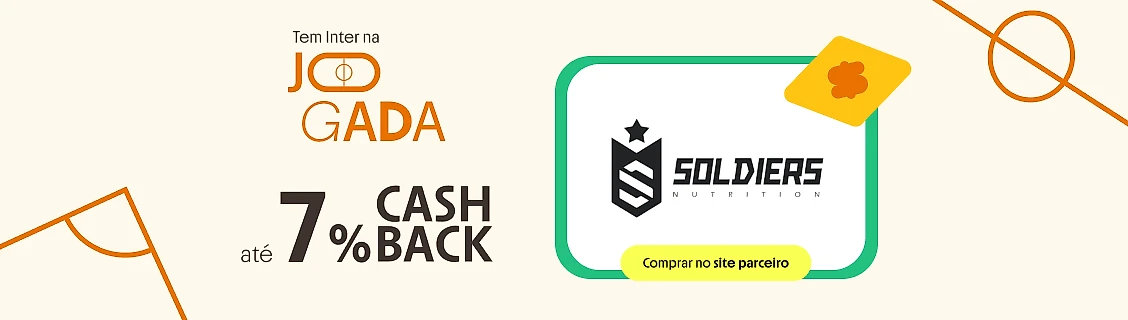 SOLDIERS COM ATÉ 7% DE CASHBACK