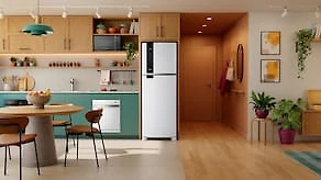 Miniatura Geladeira Brastemp BRM46MB Frost Free 385L Duplex Xpert Inverter Branco 110V