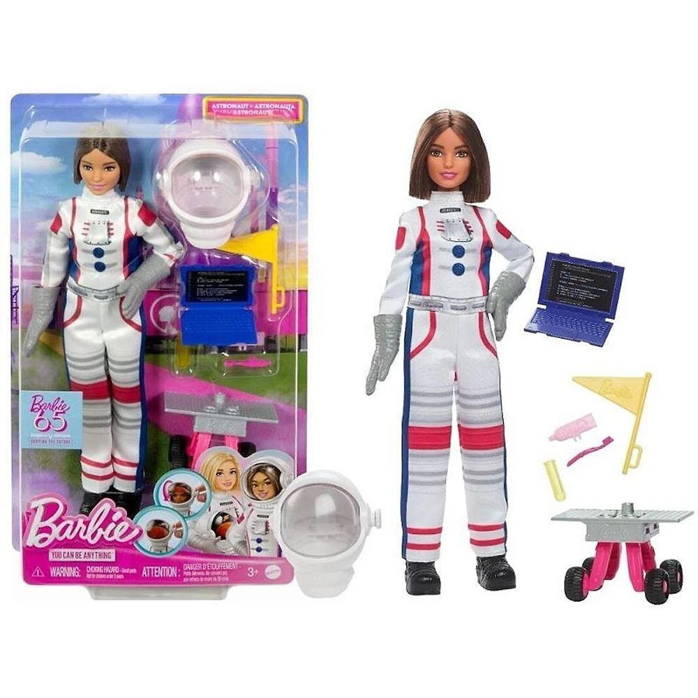 Boneca Barbie Astronauta com 10 Acessórios Temáticos Rosa Mattel