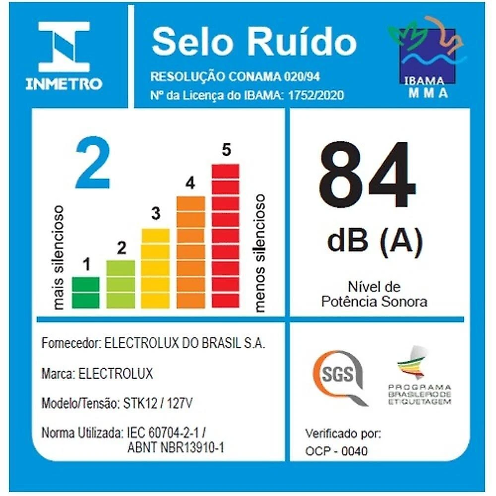 Aspirador de Pó Vertical Electrolux PowerSpeed 2 em 1 Filtro HEPA STK12 Preto 127V