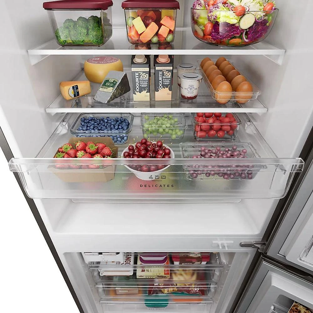 Geladeira Brastemp BRE66AE Frost Free Inverse 500 Litros Duplex Preta Inox Bivolt