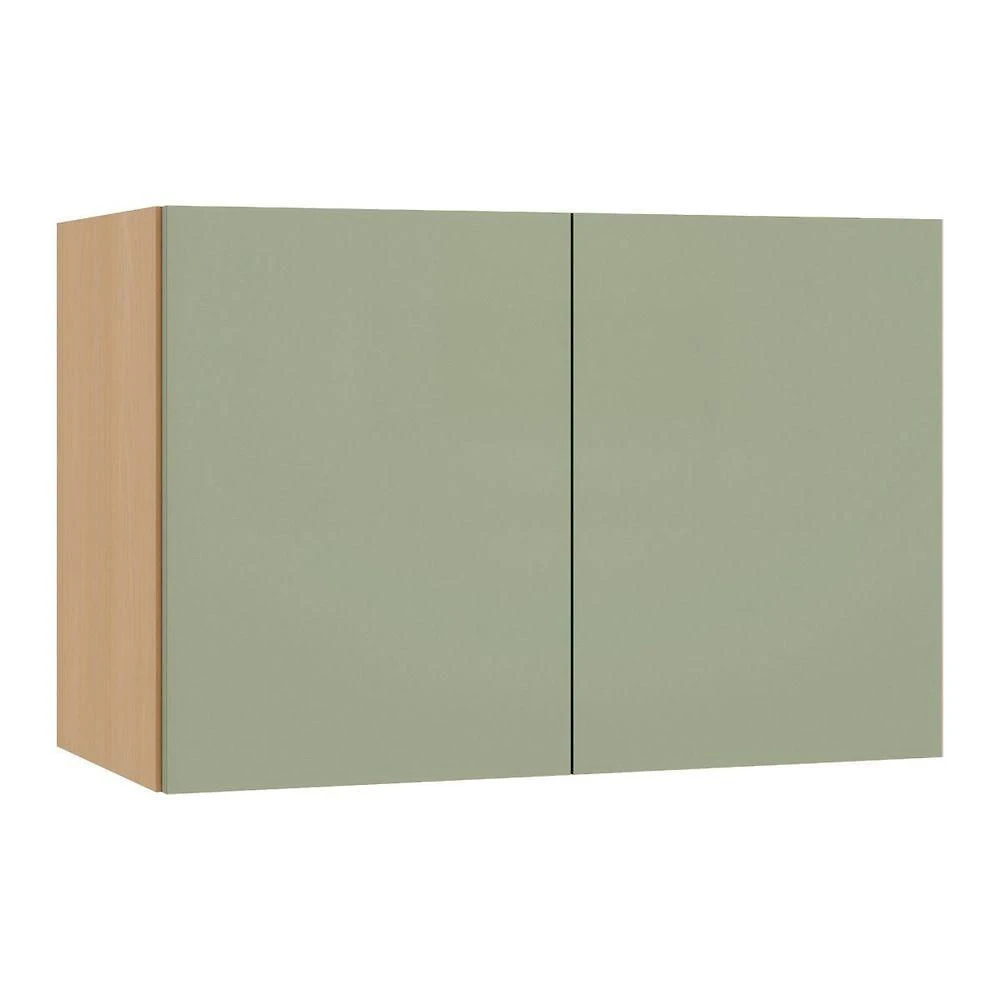 Armário Aéreo Lótus 2 Portas MDF 60CM Verde Carvalho Luciane Móveis