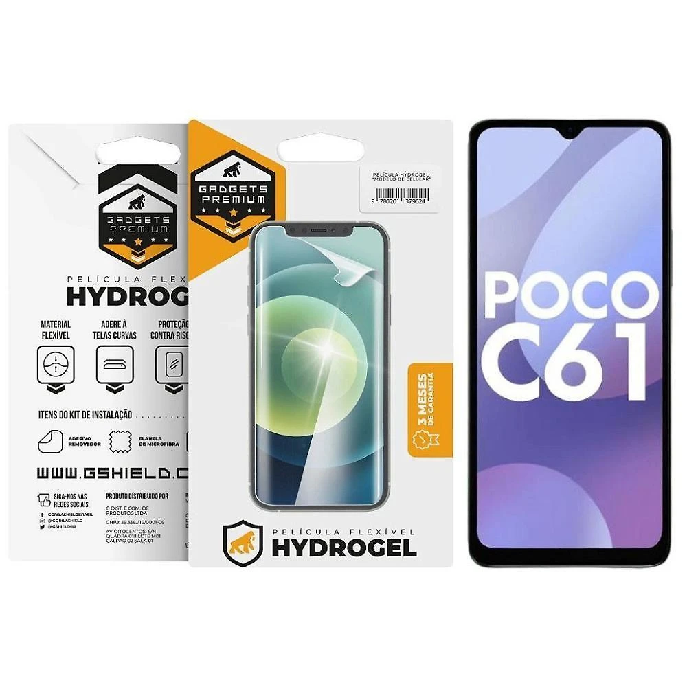 Película de Tela Gshield Hydrogel Gamer Fosca para Xiaomi Poco C61 Transparente 1 Unidade
