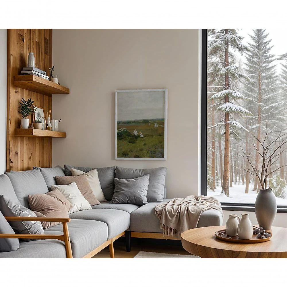 Quadro Decorativo Colheita de Afetos Retangular 70x50CM Branco