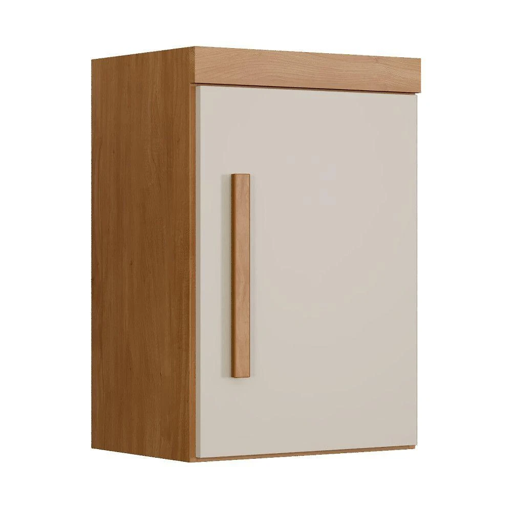 Módulo Aéreo Lateral Dallas 42CM 1 Porta MDP Cinamomo-off Arenas Benetil Móveis