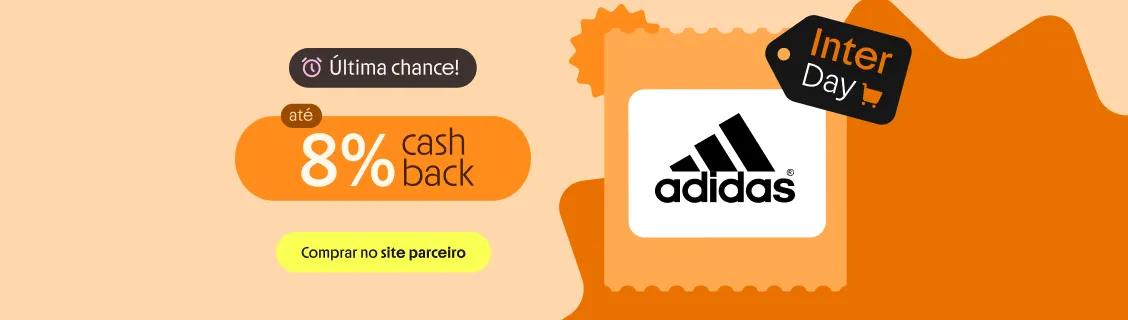 ADIDAS COM ATÉ 8% DE CASHBACK