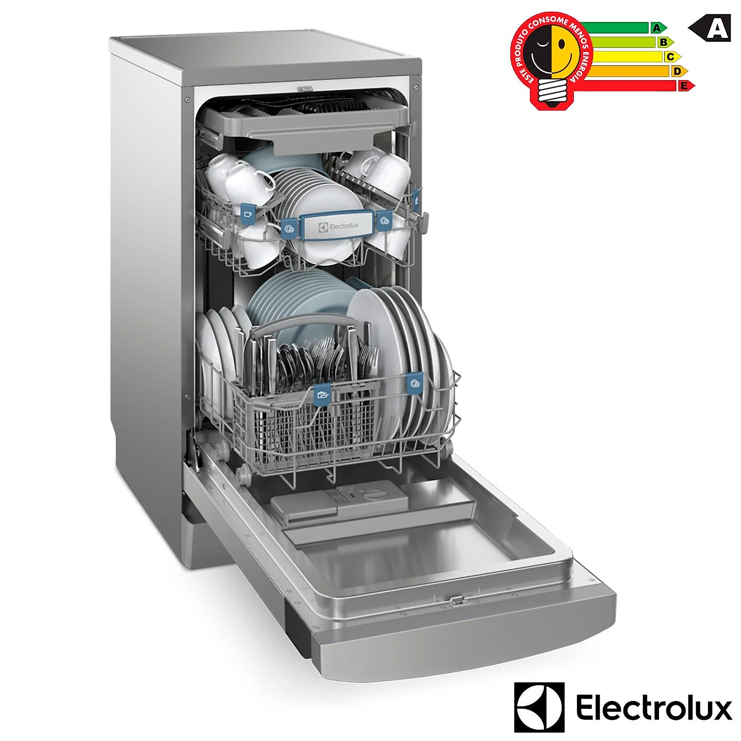 Lava-Louças Electrolux com a porta Inox, 10 Serviços, 07 Programas de Lavagem e Função Higienizar Compras - LL10X 110