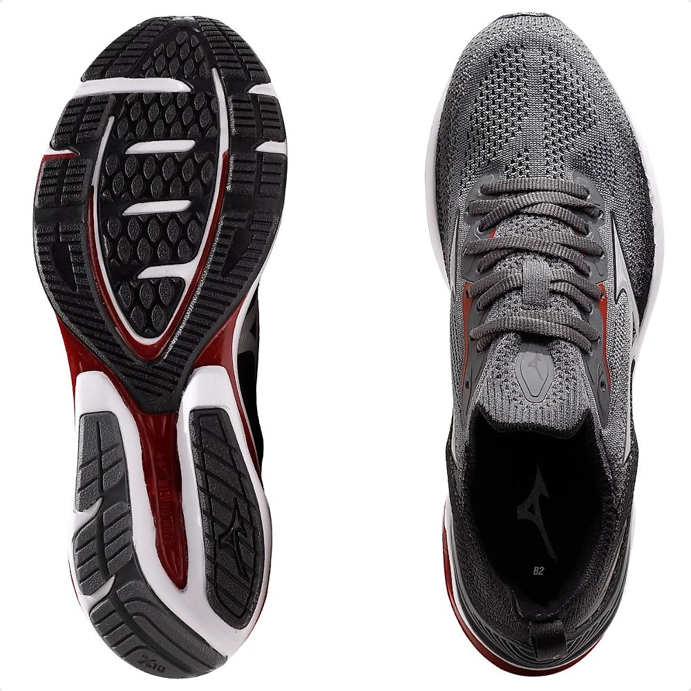Tênis Mizuno Masculino Wave Mirai 8  Original Chumbo / Preto - 38