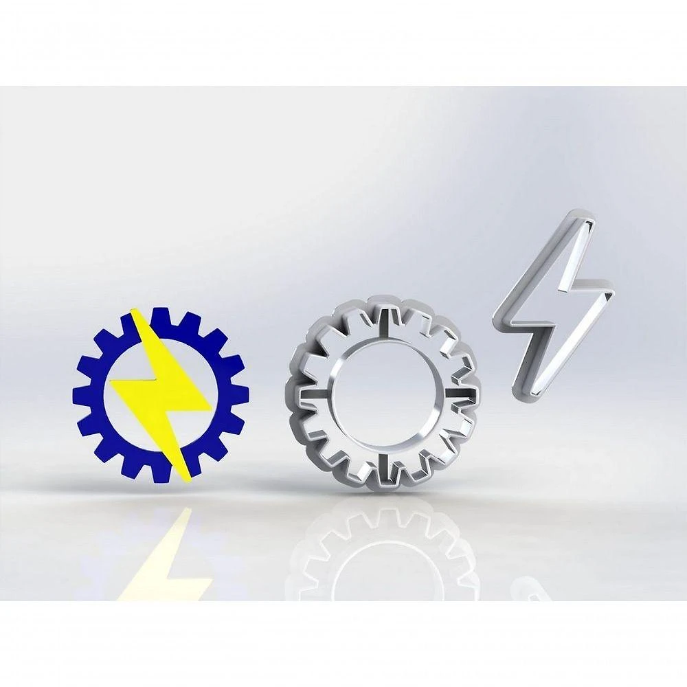 Cortador Símbolo Engenharia Elétrica Modular Plástico PLA Branco HB Formas e Cortadores 6CM
