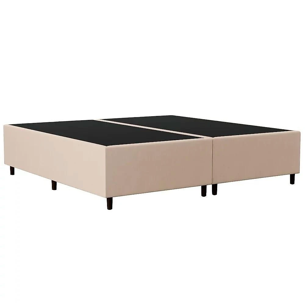 Base Cama Box Casal Queen 158cm Bipartido Hit I02 Suede Bege - Mpozenato