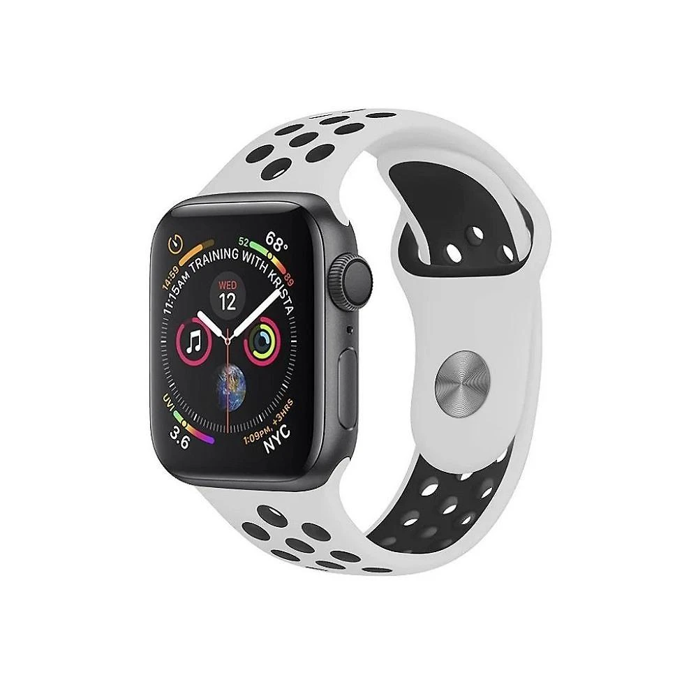 Pulseira Para Apple Watch Armor Running 49Mm - Branco E Preto - Gshield
