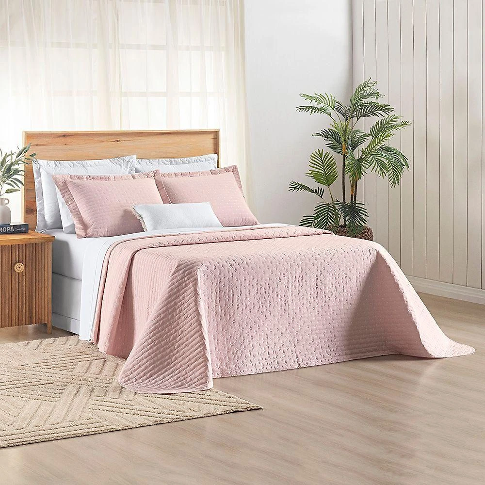 Cobre Leito Verity King 03 Peças - Rosa