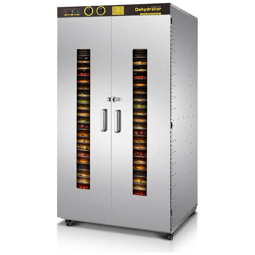 Desidratador de Alimentos Industrial VarmBake DBJ-24A 24 Bandejas 100 kg/lote 5850 W 220 V Inox 304 Uso Comercial