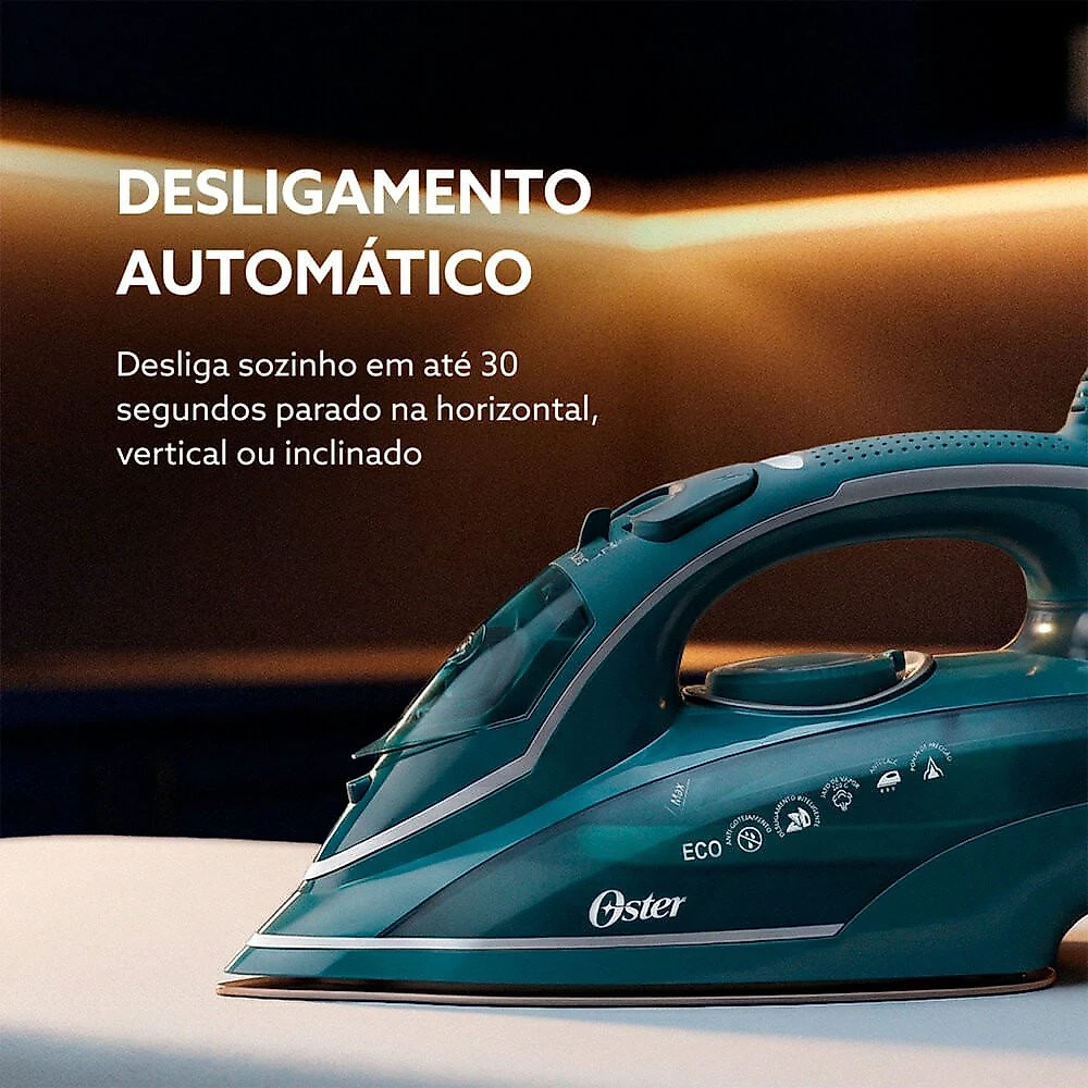 Ferro de Passar a Vapor GCSTDPA8002 Diamond Tech Cabo Giratório 360 graus Oster Cinza - 110V