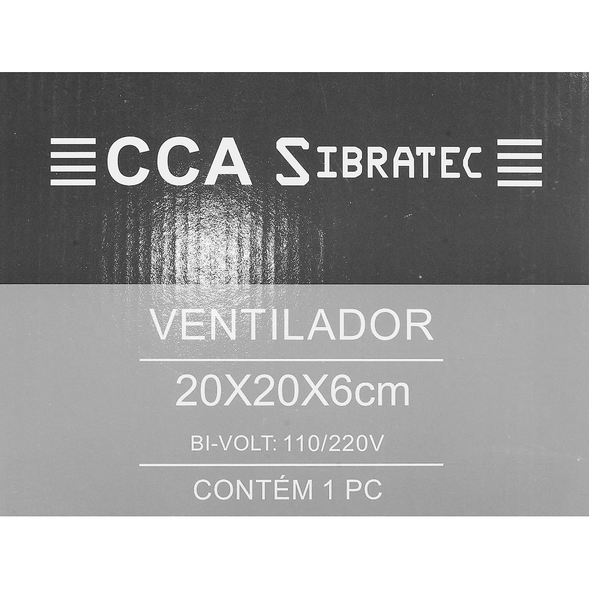 Miniatura Ventilador Cooler Painel Elétrico Sibratec Bivolt 20x20x6cm