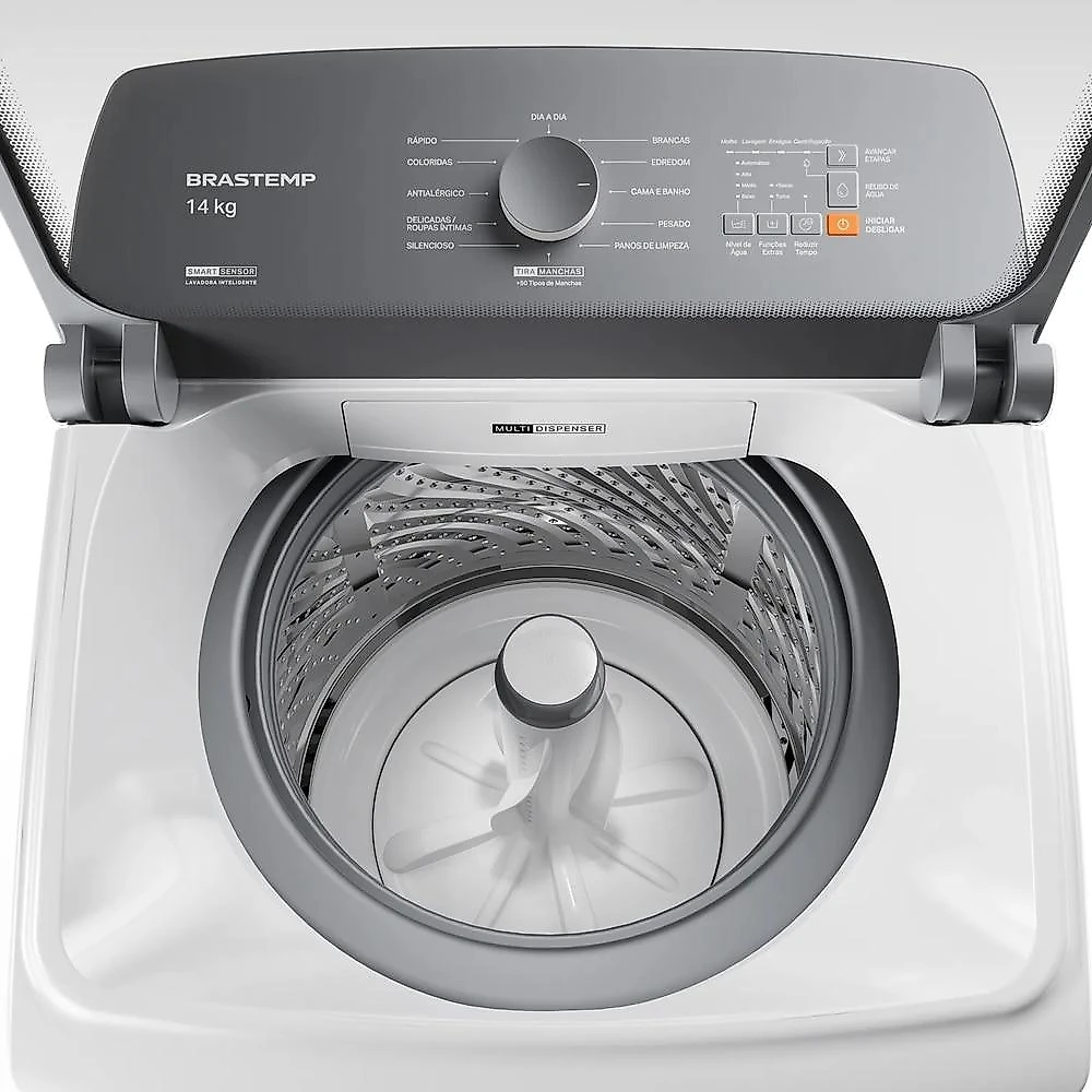 Máquina de Lavar Roupas Brastemp BWJ14AB 14 Kg, Branca - 110V