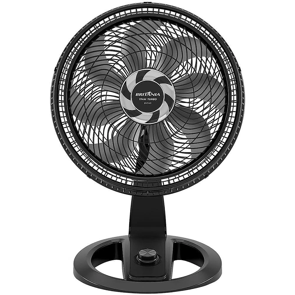Ventilador de mesa britânia maxx force bvt481 47cm com 3 velocidades e 8 pás - preto 110