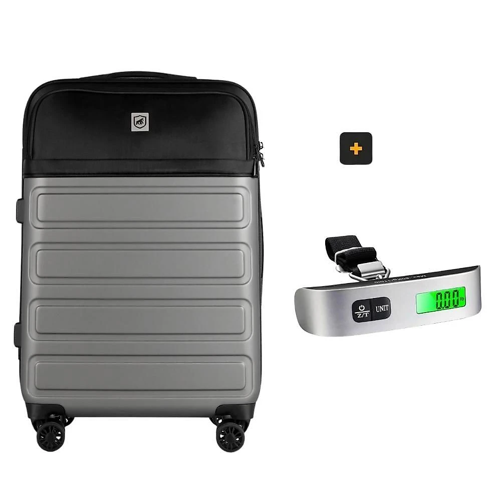 Mala de Viagem para Despachar 84L ABS com Cadeado Zíper Armor 24 Verde Gshield + Balança Digital