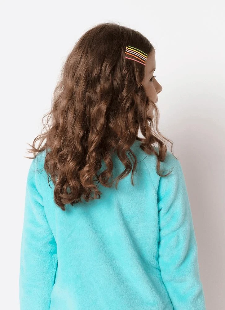 Pijama manga longa soft menina teen unicórnio cherry